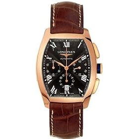 New Longines Evidenza Mens Automatic Chronograph Gold Watch L2.643.8.51.2 by Longines