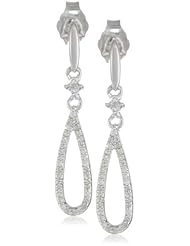 Sterling Silver Diamond Drop Earrings (1/6 cttw, I-J Color, I3 Clarity)