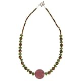 EXP Handmade Unakite & Silver Necklace