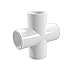 FORMUFIT F002CRX-WH-4 Cross PVC Fitting, Furniture Grade, 2