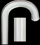 Clear Walking Cane - Tourist Lucite w/ white inside lines