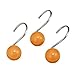 Creative Bath ORANGE Orbit 12 SHOWER CURTAIN HOOKS retro ball bath