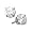 1.5 ct Sterling Silver Round CZ Stud Earrings 6MM