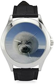 Girlfriend Gift Cute Baby Polar Bear Women's Leather Strap Watch