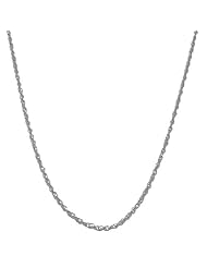 10 Karat White Gold Chinese Rope Chain (1 mm Thick, 18 inch)