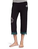 Ed Hardy Womens Sleep Modal Capri Pant, Jet Black, Large