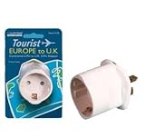TRAVEL ADAPTOR - European (Schuko) 2-Pin to UK 3-Pin Mains Infrastructure