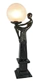 Art Nouveau Style Nude Figural Globe Table Lamp