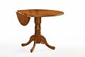 International Concepts T04-42DP 42-inch Round Dual Drop Leaf Ped Table, Oak