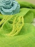 Summer Linen Scarf Lime Green Twist
