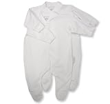 Twin Pack Sleepsuit White 6-12m