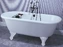 60" Acrylic Clawfoot Tub/Bathtub,Polished Chrome Feet