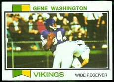 1973 Topps Regular (Football) Card# 359 Gene Washington of the Minnesota Vikings VG Condition