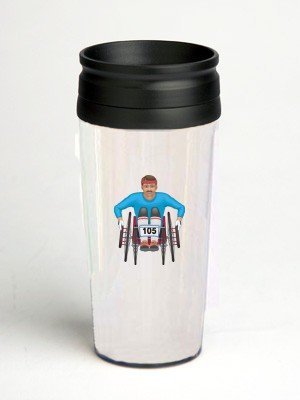 16 oz. Double Wall Insulated Tumbler with wheelchair racer - Paper Insert