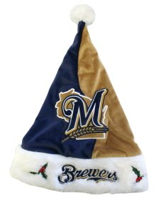Milwaukee Brewers MLB Santa Hat