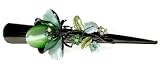 Green Stone Flower Swarovski Alligator Clip