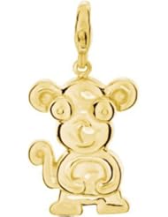14K Yellow Gold Monkey Charm