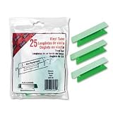 Hanging File Tabs, Vinyl, 1/3 Cut, 3-1/2 Width, Green, 25/Pack SMD64619
