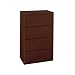 National Office Furniture Universal Laminate Four-Drawer Lateral File, Cordovan Walnut