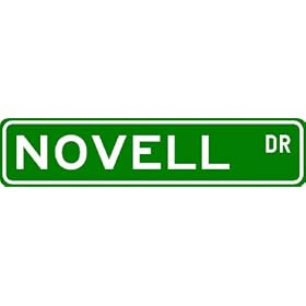 NOVELL Street Sign ~ Personalized Family Lastname Sign ~ Gameroom, Basement, Garage Sign ** ALUMINUM