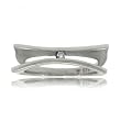 Unique Ladies Diamond Ring Band in Sterling Silver 925