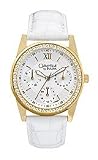 Caravelle Swarovski&reg; Crystals Multifunction Silver Dial Women's watch #44N100