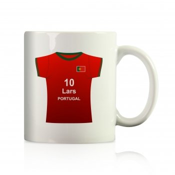 Portugal EUROPA 2012 Trikot Becher mit Namen und Nummer