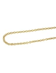 Ladies Real Solid 18K Yellow Gold Italy Cable Link Chain Necklace 18" 11.9 Grams