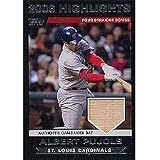 Albert Pujols 2007 Topps Highlights Relics Authentic Game Used Bat Chip Insert Card Numbered HR-AP.