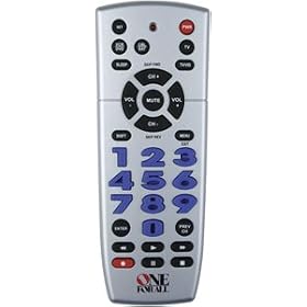 One For All URC 3110 3-DEVICE Universal Big-Button Remote Control