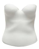 Ladies White Bustier White Seamless Demi Cups