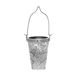 IMAGE OF Antique Silver Mercury Glass Hanging Votive