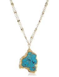Heather Gardner "Bold Collection" Double Chain Turquoise-Color Necklace, 16"