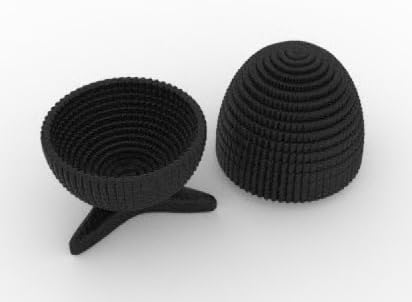 3D Printed Rainbow Egg Box, Black