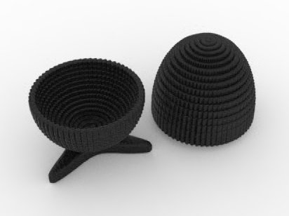 3D Printed Rainbow Egg Box, Black