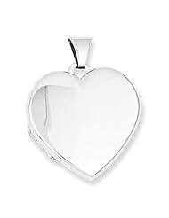 Sterling Silver Plain 21mm 2-Frame Heart Locket