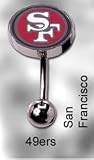 San Francisco 49ers belly button ring