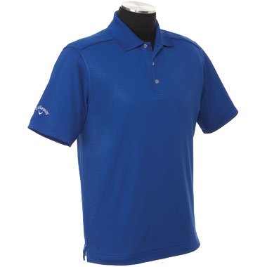 Callaway Men's Solid Polo Short Sleeve Shirt (Dresden Blue, X-Large)