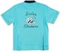 Sister Strikers Bowling Shirt Turquoise & Black Classic