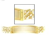 Men's 14k Yellow Gold Figaro ID Bracelet 9