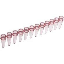 BrandTech 781281 Plastic 0.2mL PCR 12-Tube Strip, Rose (Pack of 125)