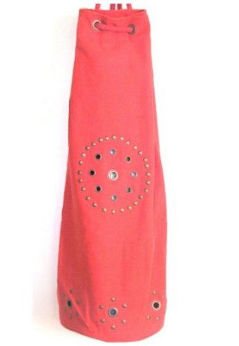 KushOasis OM101011-Red Yoga Bag - OMSutra Chakra Rivet Bag - Color - Red
