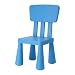 IKEA Kinderstuhl MAMMUT Kindermöbel Stuhl in BLAU unverwüstlich