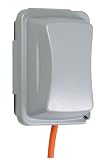 Taymac MM410G Weatherproof Single Outlet Cover Outdoor Receptacle Protector, 2-2/3 Inches Deep Grey