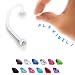 PunkJewelry Nasenpiercing Spirale BIOFLEX - 12er SET Bioflex (flexibler Kunststoff)