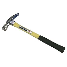 Vaughan FS999ML 20-Ounce -Inch999-Inch Straight Claw Hammer, Milled Face, Straight Fiberglass Handle, 16-Inch Long