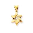 14k Solid Polished Star of David Pendant