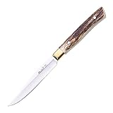 Muela of Spain 8.00 in. Stag Handle, Plain, w/Leather Sheath