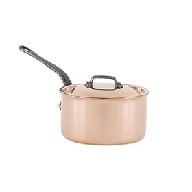 Mauviel 0.9 qt. Sauce Pan w/Cast Iron Handle, w/Lid