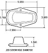 Truck-Lite Model 25 Surface Mount Bulb Replaceable - Red with Black Mount 25780R